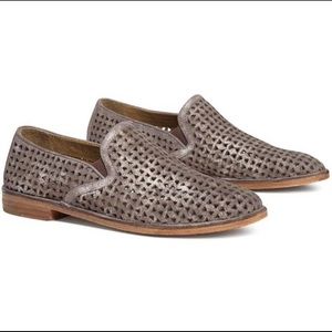TRASK Ali Perforated Metallic Loafers